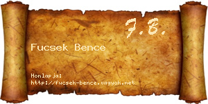 Fucsek Bence névjegykártya